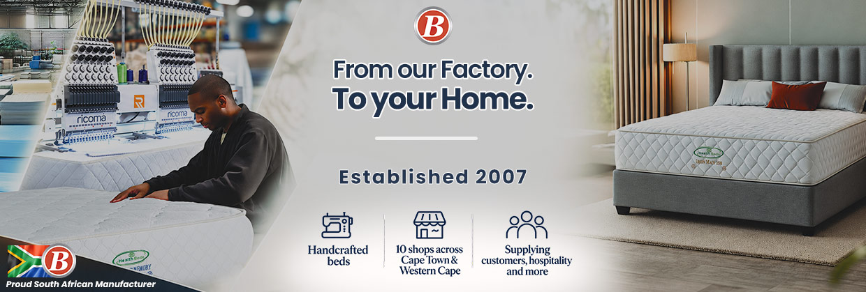 Beds From Home – from our factory to your home. Established 2007, 10 shops across Cape Town and the Western Cape.
